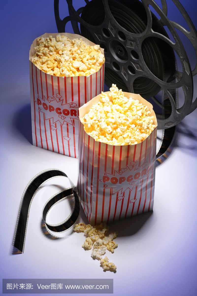爆米花袋和電影卷軸